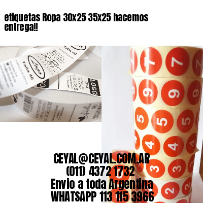 etiquetas Ropa 30×25 35×25 hacemos entrega!!