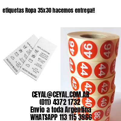 etiquetas Ropa 35×30 hacemos entrega!!