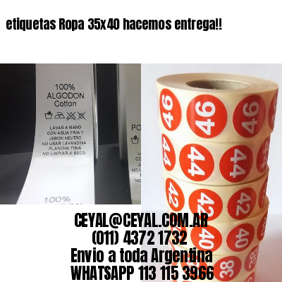 etiquetas Ropa 35×40 hacemos entrega!!