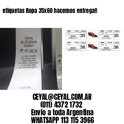 etiquetas Ropa 35×60 hacemos entrega!!