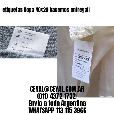 etiquetas Ropa 40×20 hacemos entrega!!