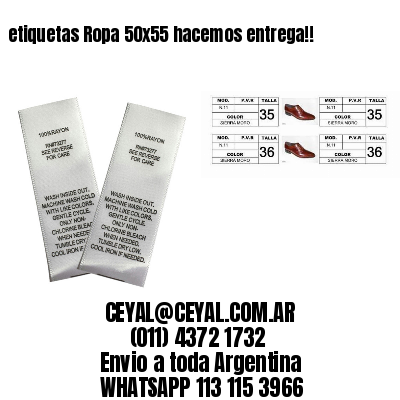etiquetas Ropa 50×55 hacemos entrega!!