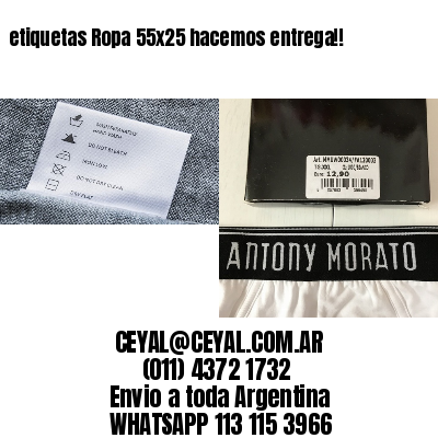 etiquetas Ropa 55×25 hacemos entrega!!