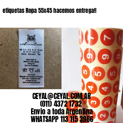 etiquetas Ropa 55×45 hacemos entrega!!