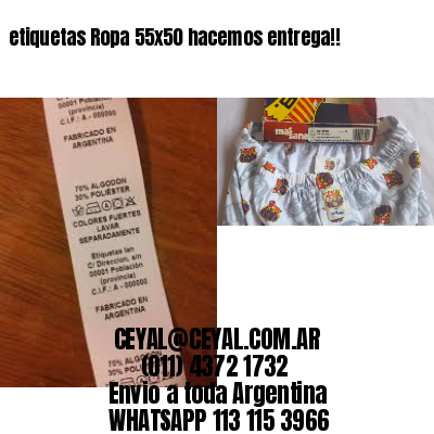etiquetas Ropa 55×50 hacemos entrega!!