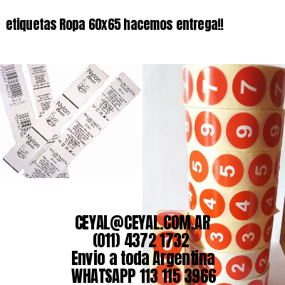 etiquetas Ropa 60×65 hacemos entrega!!