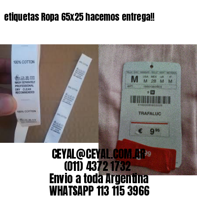 etiquetas Ropa 65×25 hacemos entrega!!