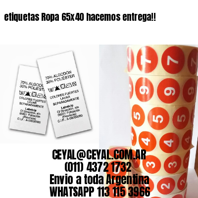 etiquetas Ropa 65×40 hacemos entrega!!