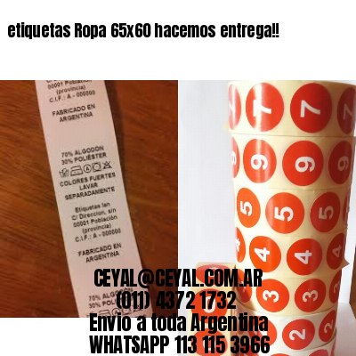 etiquetas Ropa 65×60 hacemos entrega!!