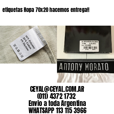 etiquetas Ropa 70×20 hacemos entrega!!