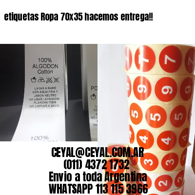 etiquetas Ropa 70×35 hacemos entrega!!