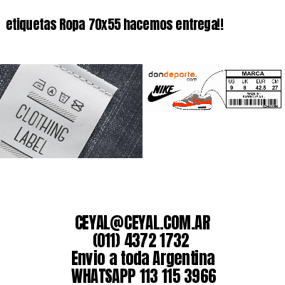 etiquetas Ropa 70×55 hacemos entrega!!