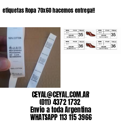 etiquetas Ropa 70×60 hacemos entrega!!