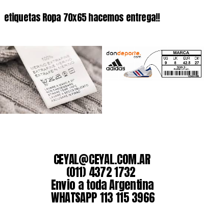 etiquetas Ropa 70×65 hacemos entrega!!