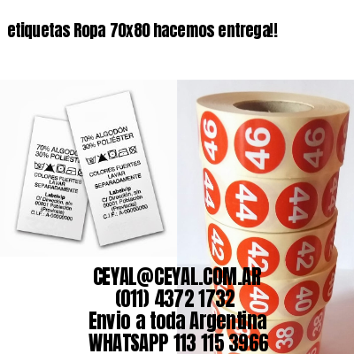 etiquetas Ropa 70×80 hacemos entrega!!