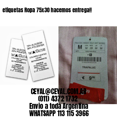 etiquetas Ropa 75×30 hacemos entrega!!