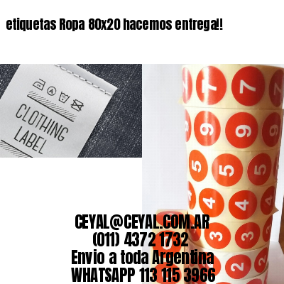 etiquetas Ropa 80×20 hacemos entrega!!