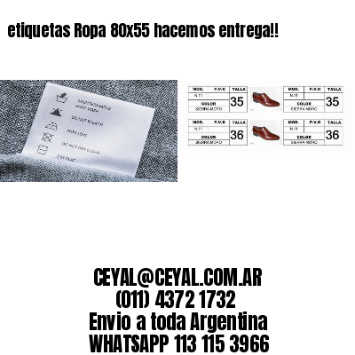 etiquetas Ropa 80×55 hacemos entrega!!