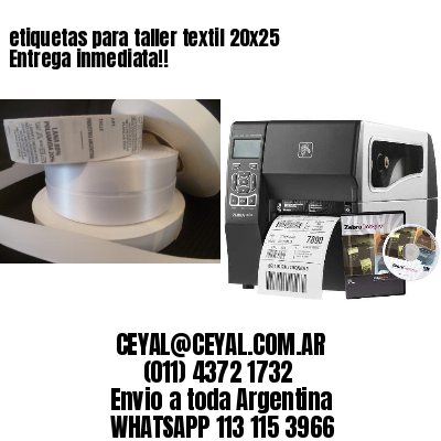etiquetas para taller textil 20×25 Entrega inmediata!!