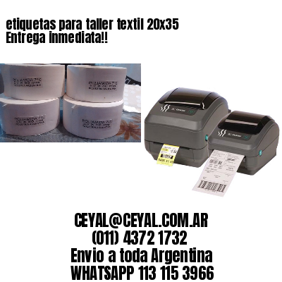 etiquetas para taller textil 20×35 Entrega inmediata!!