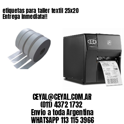 etiquetas para taller textil 25×20 Entrega inmediata!!