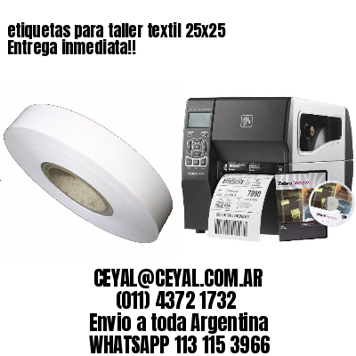 etiquetas para taller textil 25×25 Entrega inmediata!!