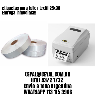 etiquetas para taller textil 25×30 Entrega inmediata!!
