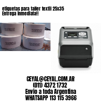 etiquetas para taller textil 25×35 Entrega inmediata!!