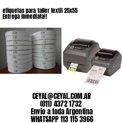 etiquetas para taller textil 25×55 Entrega inmediata!!