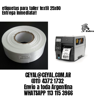 etiquetas para taller textil 25×80 Entrega inmediata!!