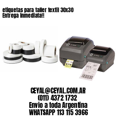 etiquetas para taller textil 30×30 Entrega inmediata!!