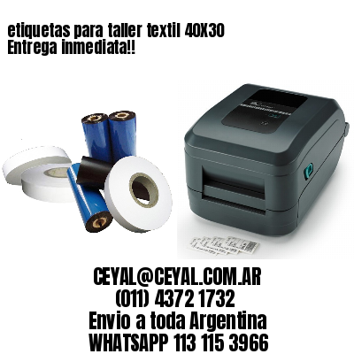 etiquetas para taller textil 40X30 Entrega inmediata!!