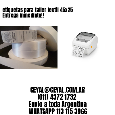 etiquetas para taller textil 45×25 Entrega inmediata!!