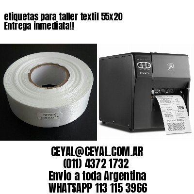 etiquetas para taller textil 55×20 Entrega inmediata!!