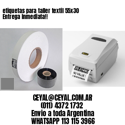 etiquetas para taller textil 55×30 Entrega inmediata!!