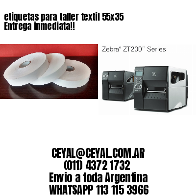 etiquetas para taller textil 55×35 Entrega inmediata!!