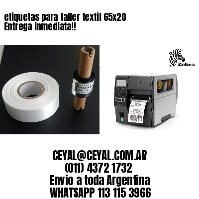 etiquetas para taller textil 65×20 Entrega inmediata!!