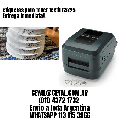 etiquetas para taller textil 65×25 Entrega inmediata!!