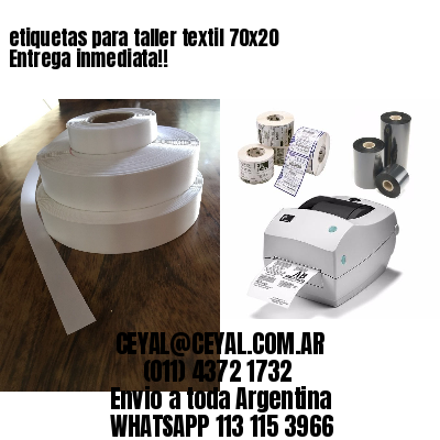 etiquetas para taller textil 70×20 Entrega inmediata!!