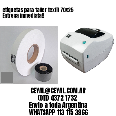 etiquetas para taller textil 70×25 Entrega inmediata!!