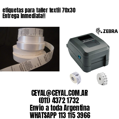etiquetas para taller textil 70×30 Entrega inmediata!!