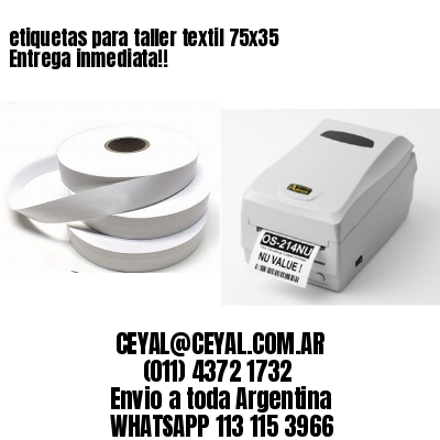 etiquetas para taller textil 75×35 Entrega inmediata!!