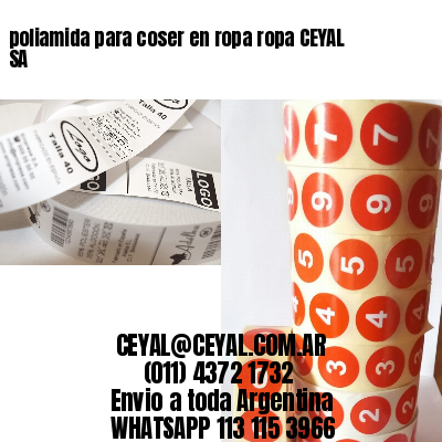 poliamida para coser en ropa ropa CEYAL SA