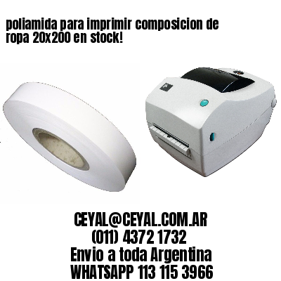 poliamida para imprimir composicion de ropa 20×200 en stock!