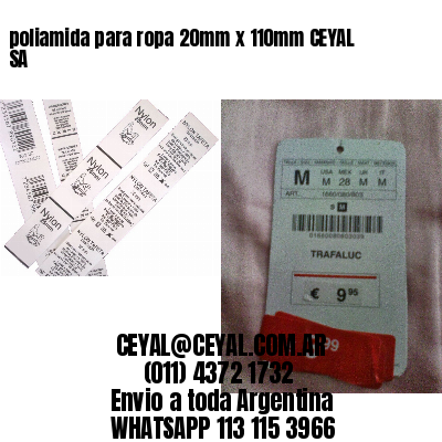 poliamida para ropa 20mm x 110mm CEYAL SA