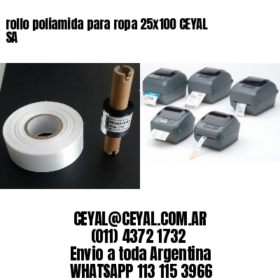 rollo poliamida para ropa 25×100 CEYAL SA