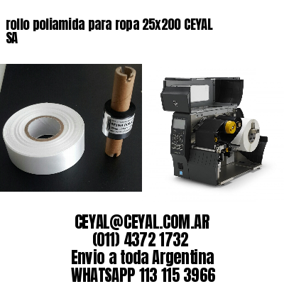 rollo poliamida para ropa 25×200 CEYAL SA