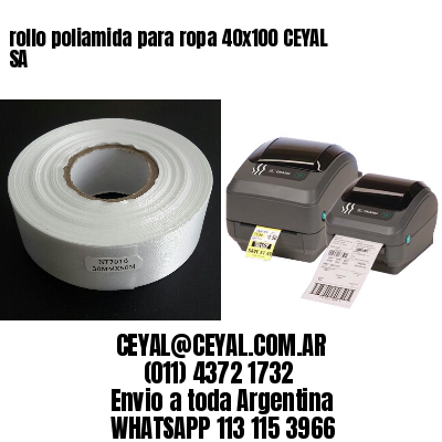 rollo poliamida para ropa 40×100 CEYAL SA