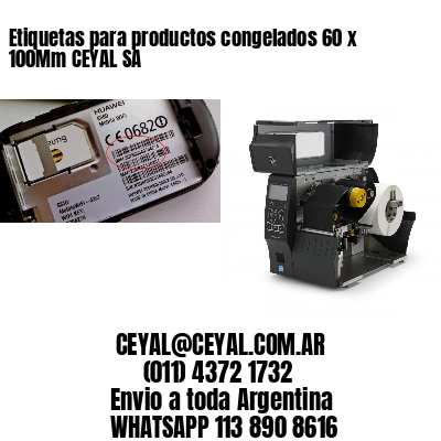 Etiquetas para productos congelados 60 x 100Mm CEYAL SA