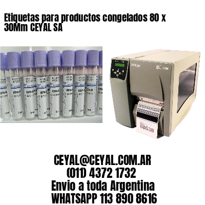 Etiquetas para productos congelados 80 x 30Mm CEYAL SA
